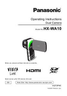 Panasonic HX WA 10 manual. Camera Instructions.